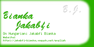 bianka jakabfi business card